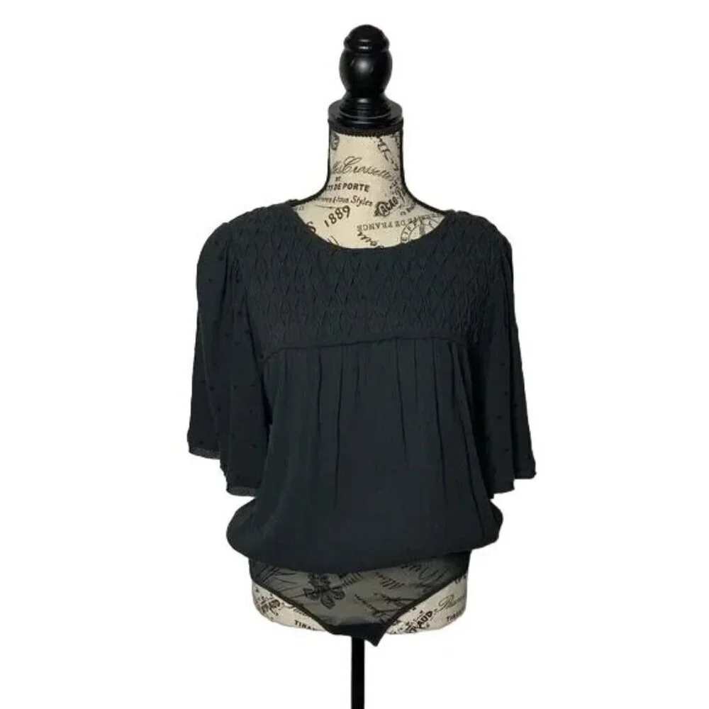 Free People Perfect Catch Black Thong Bodysuit - Picture 3 of 8